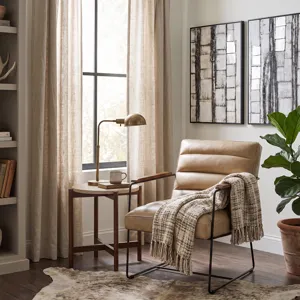 New York Tony Accent Chair in Antique Ivory