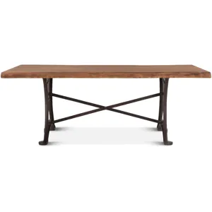 Organic Forge 80" Dining Table in Raw Walnut