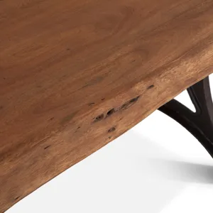 Organic Forge 80" Dining Table in Raw Walnut