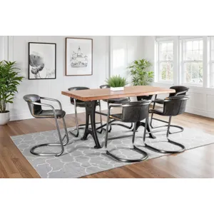 Organic Forge 72" Gathering Table in Raw Walnut