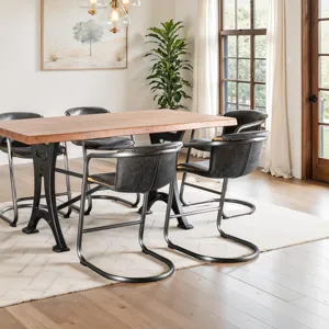 Organic Forge 72" Gathering Table in Raw Walnut
