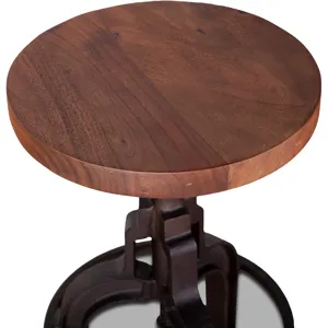 Organic Forge 14" Adjustable Stool in Raw Walnut