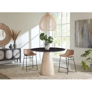 Palm Springs 48 Gathering Table, Modern Whitewash - Base