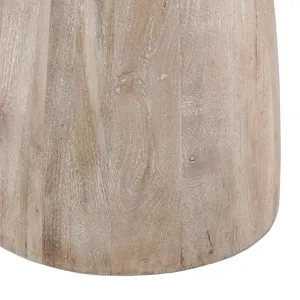 Palm Springs 48" Round Dining Table with White Marble and Whitewash Modern Base
