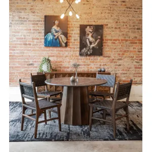 Palermo 18" Dining Chair with Black Leather in Matte Brown