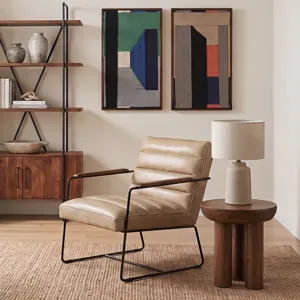 Palermo 20" Round Side Table in Acorn Brown