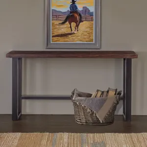Paso Robles 70" Sofa Back Console Table in Tawny Brown
