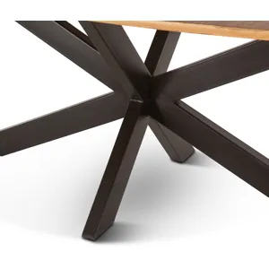 Rapallo 82" Dining Table in Natural Mango Wood and Iron