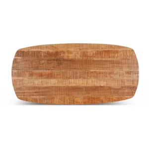 Rapallo 82" Dining Table in Natural Mango Wood and Iron