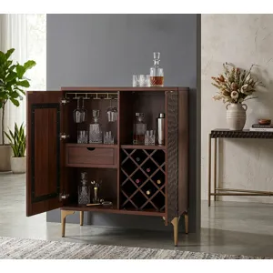 Santa Cruz 39" Bar Cabinet in Two Tone