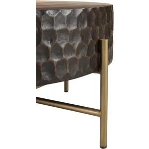 Santa Cruz 34" Round Coffee Table in Two Tone