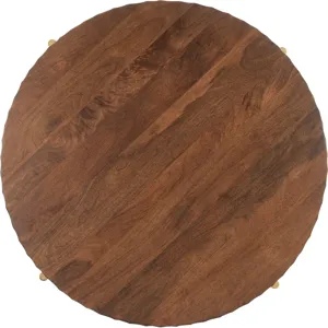 Santa Cruz 34" Round Coffee Table in Two Tone