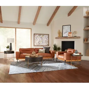 Santa Cruz 34" Round Coffee Table in Two Tone