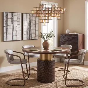 Santa Cruz 48" Round Gathering Table in Two Tone