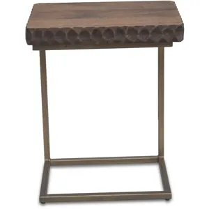 Santa Cruz 18" Side Table in Two Tone