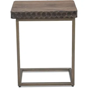 Santa Cruz 18" Side Table in Two Tone