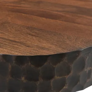 Santa Cruz 24" Round Side Table in Two Tone