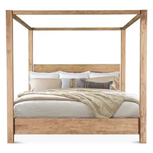 Sedona Canopy King Bed in Brushed Acacia