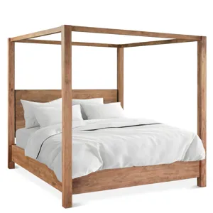 Sedona Canopy King Bed in Brushed Acacia