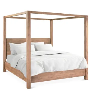 Sedona Canopy Queen Bed in Brushed Acacia