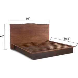 San Marino King Bed in Raw Walnut and Ebony