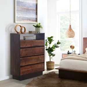 San Marino 34" Wide Tall Chest in Raw Walnut