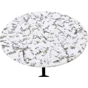 Sperre 18" Accent Table with Alaska White Marble