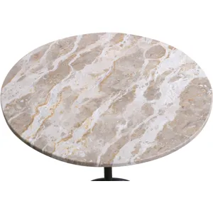 Sperre 18" Accent Table with Capri Beige Marble