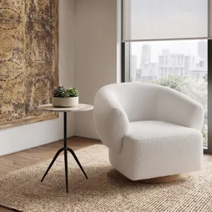 Sperre 18" Accent Table with Capri Beige Marble