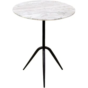 Sperre 18" Accent Table with Fancy Brown Marble