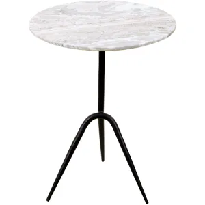 Sperre 18" Accent Table with Fancy Brown Marble