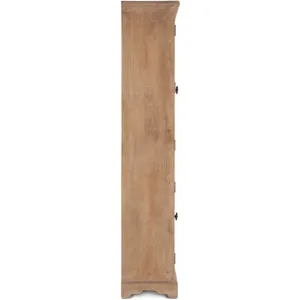 San Rafael 38" Tall Glass Cabinet in Antique Oak