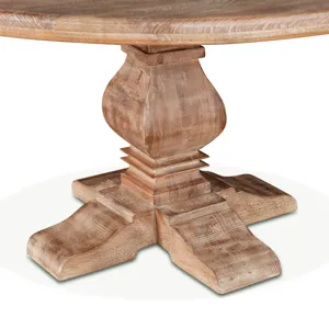 San Rafael 54" Round Dining Table in Antique Oak
