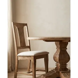 San Rafael 72" Round Dining Table in Antique Oak