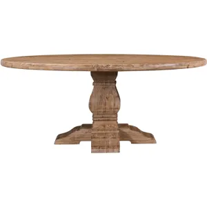 San Rafael 72" Round Dining Table in Antique Oak