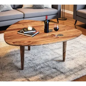 Salem 37" Coffee Table in Natural Sheesham Wood