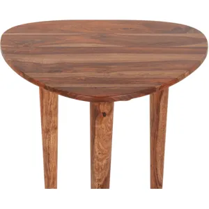 Salem 23" Side Table in Natural Sheesham Wood