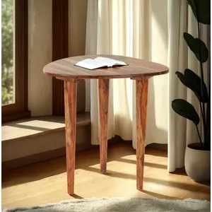 Salem 23" Side Table in Natural Sheesham Wood