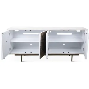 Taara 72" Sideboard with Horn and Wood Inlay on Metal Base