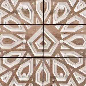 Tangiers 61" Six Drawer Dresser in Carved Natural White