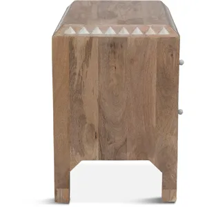 Tangiers 26" Nightstand in Carved Natural White