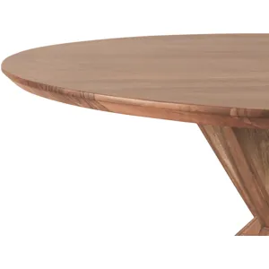 Tallinn 54" Round Dining Table in Weathered Acacia