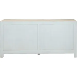 Taj 71" Dresser with Plinth Base in Carved Heirloom White