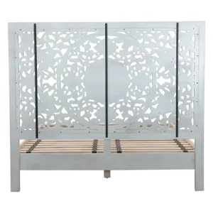 Taj King Bed in Carved Heirloom White
