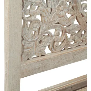 Taj King Bed in Carved Heirloom White