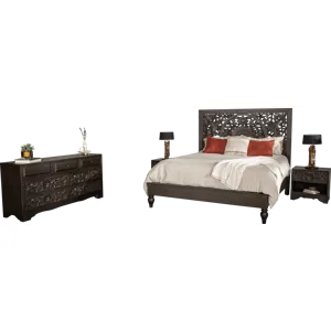 Taj 26" Nightstand with Plinth Base in Vintage Brown