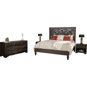 Taj 26" Nightstand with Plinth Base in Vintage Brown