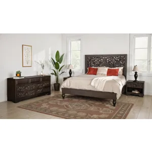 Taj 26" Nightstand with Plinth Base in Vintage Brown