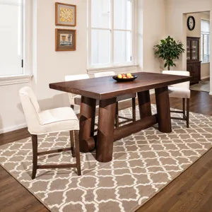 Grosvenor Buddy 20" Counter Chair in Beige Linen with Dark Legs