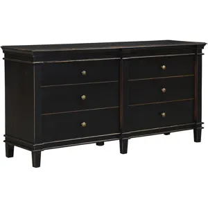 Turin 70" Dresser in Distressed Black